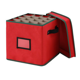 Jingle Jollys Christmas Baubles Storage Box 64 Dividers Xmas Ornaments Container - RnR Galore