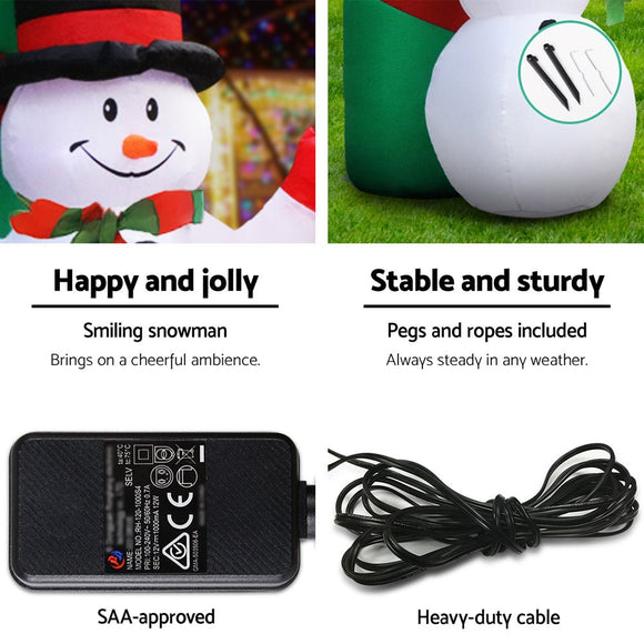 Jingle Jollys Christmas Inflatable Archwary 2.8M Illuminated Decorations - RnR Galore