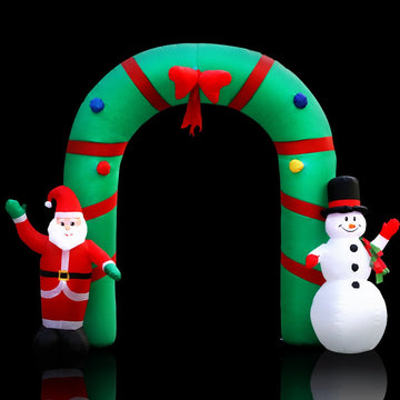 Jingle Jollys Christmas Inflatable Archwary 2.8M Illuminated Decorations - RnR Galore