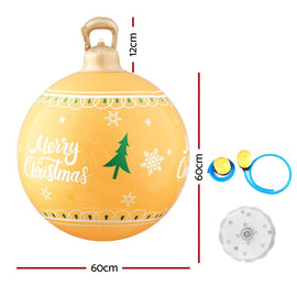 Jingle Jollys Christmas Inflatable Ball 60cm Led Illuminated Xmas Decoration - RnR Galore