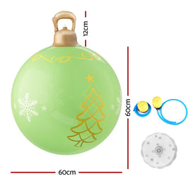 Jingle Jollys Christmas Inflatable Ball 60cm Led Illuminated Xmas Decoration - RnR Galore