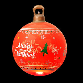 Jingle Jollys Christmas Inflatable Ball 60cm Led Illuminated Xmas Decoration Red - RnR Galore