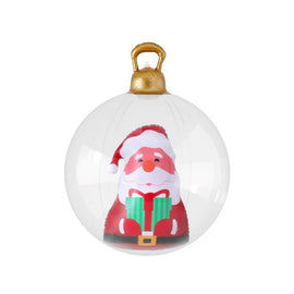 Jingle Jollys Christmas Inflatable Ball 60cm Santa Decoration Giant Bauble Clear - RnR Galore