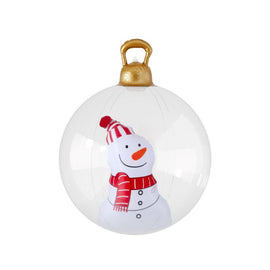 Jingle Jollys Christmas Inflatable Ball 60cm Snowman Decoration Giant Bauble - RnR Galore