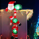 Jingle Jollys Christmas Inflatable Climbing Santa 2.5M Height LED Decorations Illuminated - RnR Galore