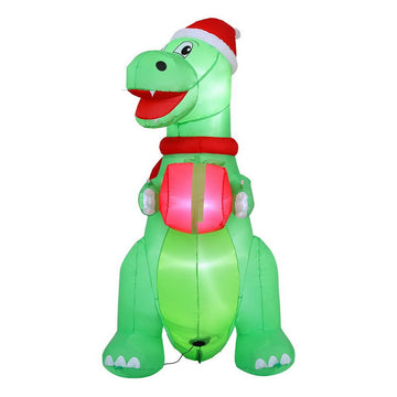 Jingle Jollys Christmas Inflatable Dinosaur 1.8M Height LED Decorations Illuminated - RnR Galore