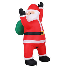 Jingle Jollys Christmas Inflatable Santa Climbing LED Illuminated Decorations 1.9M - RnR Galore