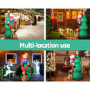 Jingle Jollys Christmas Inflatable Santa Tree 1.8M Illuminated Decorations - RnR Galore