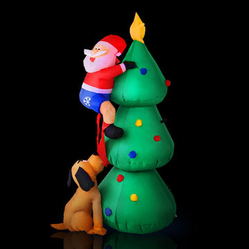 Jingle Jollys Christmas Inflatable Santa Tree 1.8M Illuminated Decorations - RnR Galore
