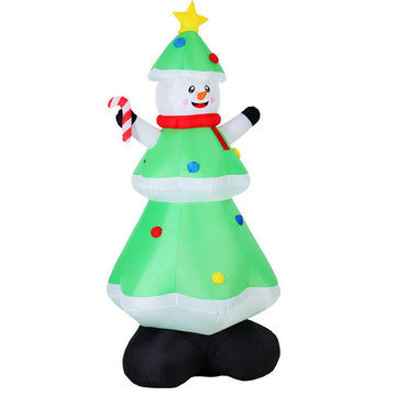Jingle Jollys Christmas Inflatable Snowman Tree 2.75M Height LED Decorations Illuminated - RnR Galore