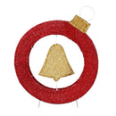 Jingle Jollys Christmas Lights 60cm Motif 30 LED Bell Wreath Xmas Decorations - RnR Galore