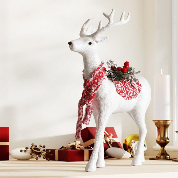 Jingle Jollys Christmas Reindeer 45cm Glitter Deer Ornaments Party Decorations - RnR Galore