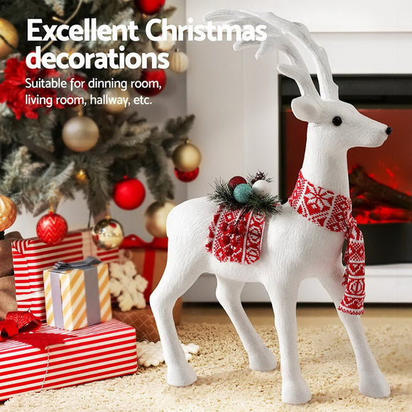 Jingle Jollys Christmas Reindeer 60cm Glitter Deer Ornaments Party Decorations - RnR Galore
