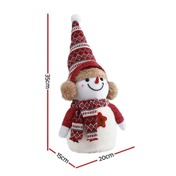 Jingle Jollys Christmas Snowman Handicraft Ornaments Party Decorations 35cm - RnR Galore