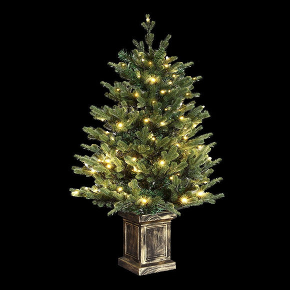 Jingle Jollys Christmas Tree 1.2M LED Potted Xmas Tree Party Decor 8 Light Modes - RnR Galore