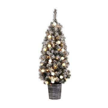 Jingle Jollys Christmas Tree 1.2M Potted Snowy Xmas Tree - RnR Galore