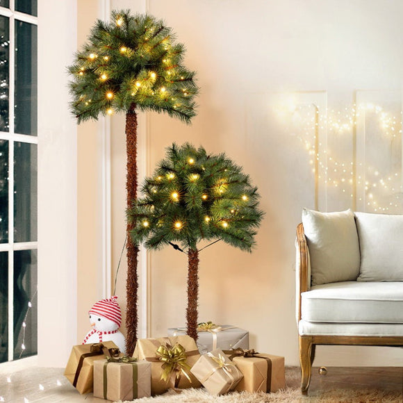 Jingle Jollys Christmas Tree 1.5+1m LED Xmas Palm Tree Party Decorations 2 in 1 - RnR Galore