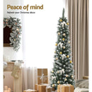 Jingle Jollys Christmas Tree 1.8m Xmas Tree Decorations Snowy 300 Tips - RnR Galore