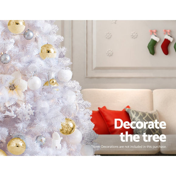 Jingle Jollys Christmas Tree 2.1m 1000 White Tips Xmas Tree Decorations - RnR Galore