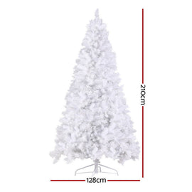 Jingle Jollys Christmas Tree 2.1m 500 LED Xmas Tree Decorations White 1260 Tips - RnR Galore