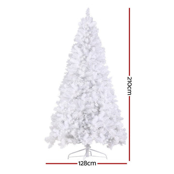 Jingle Jollys Christmas Tree 2.1m 500 LED Xmas Tree Decorations White 1260 Tips - RnR Galore