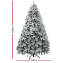 Jingle Jollys Christmas Tree 2.1m Snow Flocked Xmas Tree Decorations 780 Tips - RnR Galore