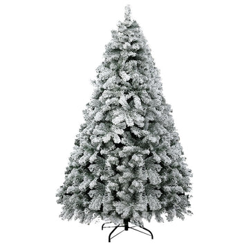 Jingle Jollys Christmas Tree 2.1m Snow Flocked Xmas Tree Decorations 780 Tips - RnR Galore