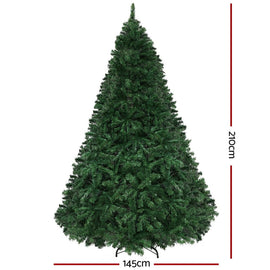 Jingle Jollys Christmas Tree 2.1m Xmas Tree Decor 2800 LED Lights 8 Modes - RnR Galore