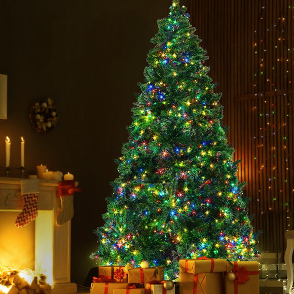 Jingle Jollys Christmas Tree 2.1m Xmas Tree Decoration 8 Light Mode Multi Colour - RnR Galore