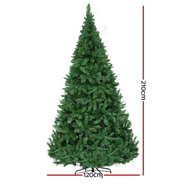 Jingle Jollys Christmas Tree 2.1m Xmas Tree Decorations 1134 LEDs - RnR Galore
