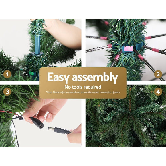 Jingle Jollys Christmas Tree 2.1M Xmas Tree Decorations 3000 LEDs 8 Light Mode - RnR Galore