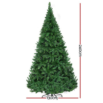 Jingle Jollys Christmas Tree 2.4m Xmas Tree Decorations 1488 LEDs - RnR Galore