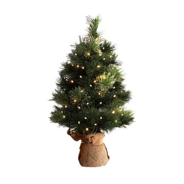 Jingle Jollys Christmas Tree 60CM Mini Tabletop 8 Light Modes Timer Xmas Tree - RnR Galore