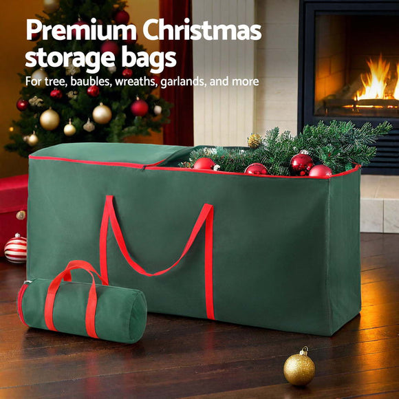 Jingle Jollys Christmas Tree Baubles Storage Bag Set Ornaments Container Box - RnR Galore