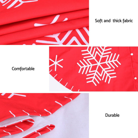Jingle Jollys Christmas Tree Skirt 120cm Snowflake Ornaments Party Decorations - RnR Galore