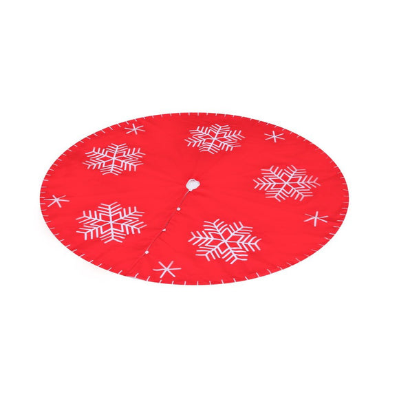 Jingle Jollys Christmas Tree Skirt 120cm Snowflake Ornaments Party Decorations - RnR Galore