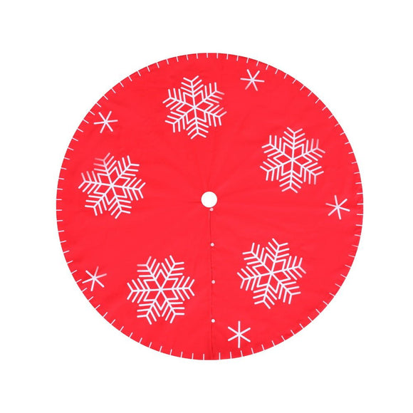 Jingle Jollys Christmas Tree Skirt 90cm Snowflake Ornaments Party Decorations - RnR Galore