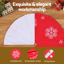 Jingle Jollys Christmas Tree Skirt 90cm Snowflake Ornaments Party Decorations - RnR Galore