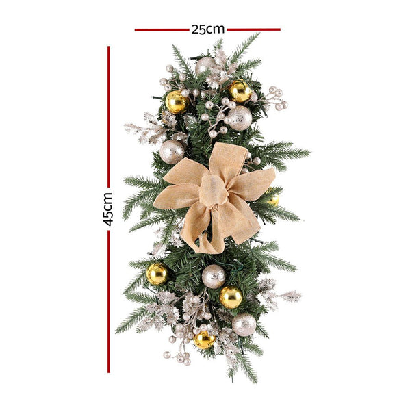 Jingle Jollys Hanging Christmas Garland 45cm Staircase Door Party Decor - RnR Galore