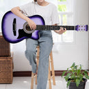 Karrera 38in Cutaway Acoustic Guitar with guitar bag - Purple Burst - RnR Galore