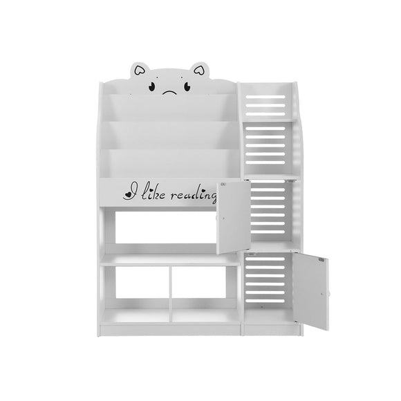 Keezi 4 Tiers Kids Bookshelf Storage Children Bookcase Toy Organiser Display - RnR Galore