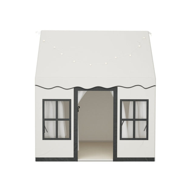 Keezi Kids Play Tent Playhouse Castle with String Lights Floor Mat Side Pocket - RnR Galore