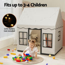 Keezi Kids Play Tent Playhouse Castle with String Lights Floor Mat Side Pocket - RnR Galore