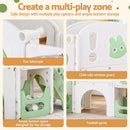 Keezi Kids Slide Swing Set Ball Hoop Rings Football Outdoor Toys Green - RnR Galore