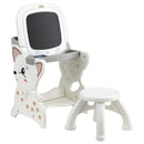 Keezi Kids Table and Chair Set 2 in 1 Easel Desk Stool w/ LCD Writing Tablet - RnR Galore