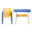 Keezi Kids Table and Chair Set HDPE Toddler Activity Play Set Blue/Yellow - RnR Galore