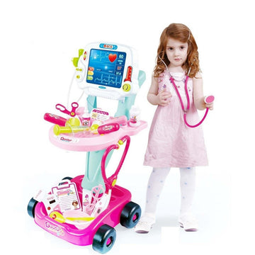 Kids Children's Doctors Medical Cart & ECG Machine for Toddler Play - RnR Galore