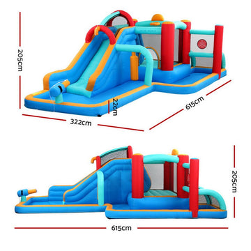 Kids Inflatable Water Slide Splash Pool Park Jumping Castle Bounce 615X322CM - RnR Galore