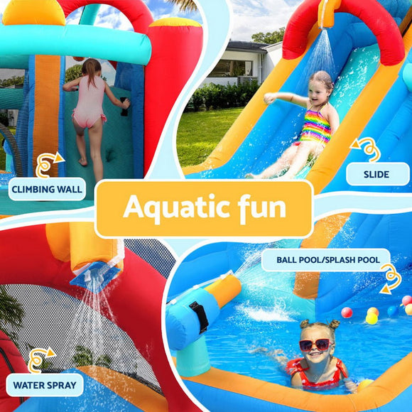Kids Inflatable Water Slide Splash Pool Park Jumping Castle Bounce 615X322CM - RnR Galore