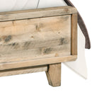 King Size Wooden Bed Frame in Solid Wood Antique Design Light Brown - RnR Galore